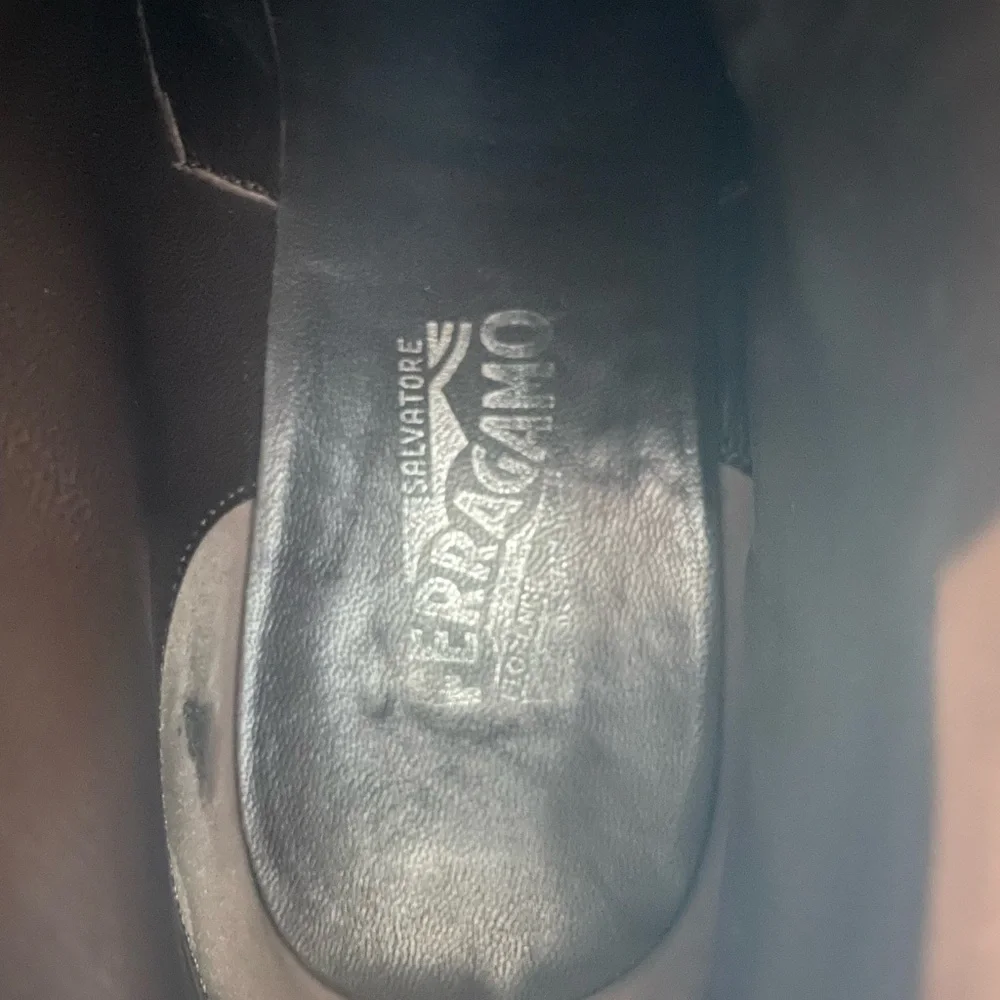 Salvatore Ferragamo Made in Italy Black Ankle Boot Ankle‎ Belt Detail 12 D $1450